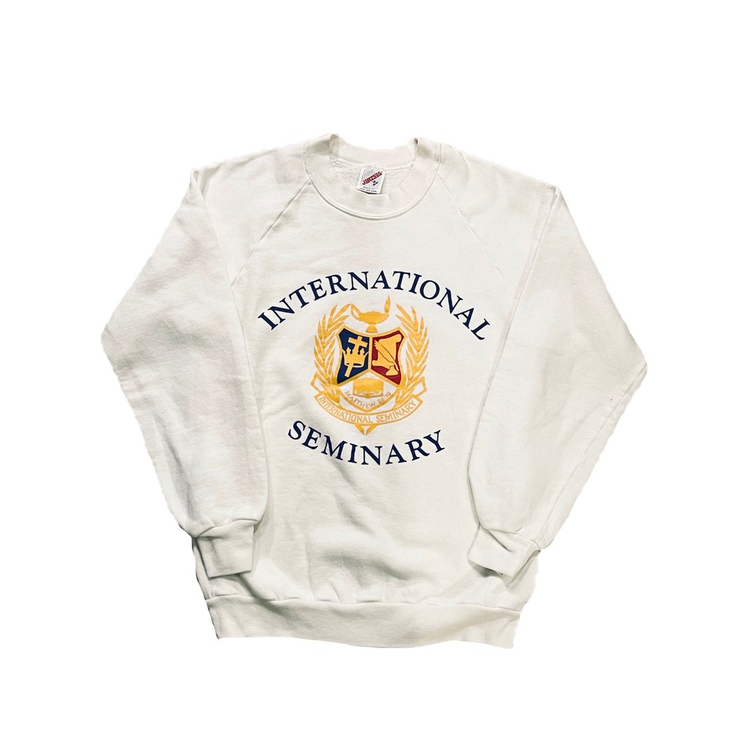 Vintage Sweatshirt 古着大学T - 中性连帽卫衣/T 恤 - 聚酯纤维 白色