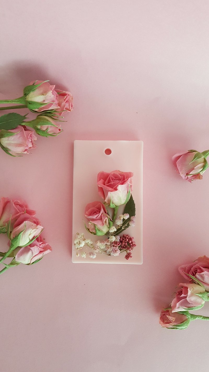 奥斯丁玫瑰(玫瑰玫瑰我爱你)香砖 /居家摆饰/送礼/ 干燥花/婚礼小物/生日礼物 - 香薰/精油/线香 - 蜡 粉红色