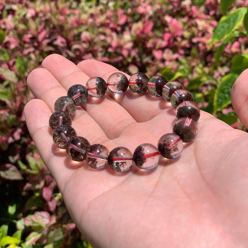 红幽灵 水晶手链 11mm - 手链/手环 - 水晶 红色