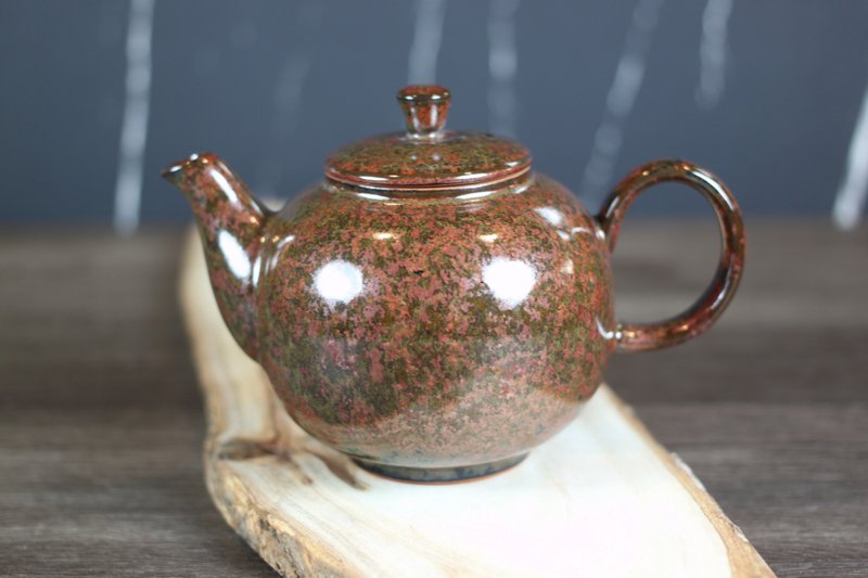 【送礼好物】薇红 天目釉 圆满茶壶 莺歌名家叶敏祥作品 - 茶具/茶杯 - 陶 