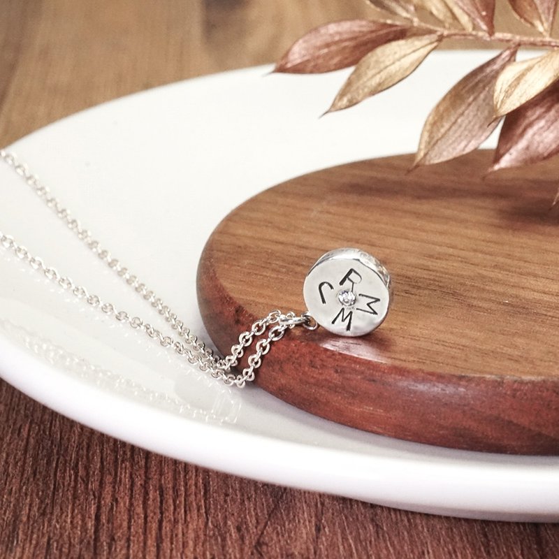 小圆镶钻项链 银饰体验课 ART64台中大鲁阁 银饰手作 文化币 - 金工/饰品 - 纯银 