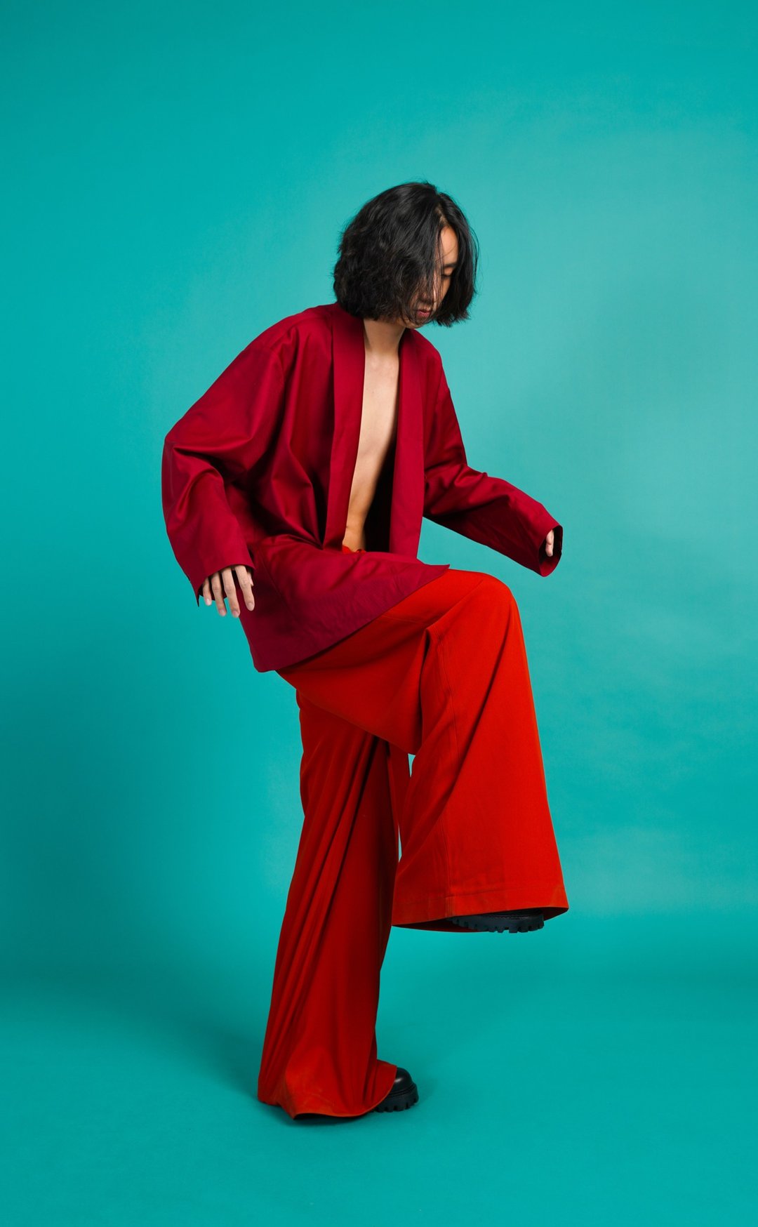 西装外套 Blazer-Red - 女装上衣 - 羊毛 红色