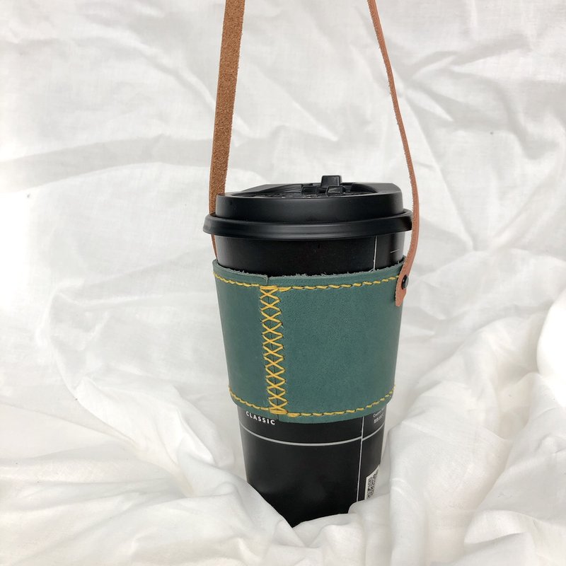 【森林实体手作课程】质感手提杯套 - 皮件 - 真皮 