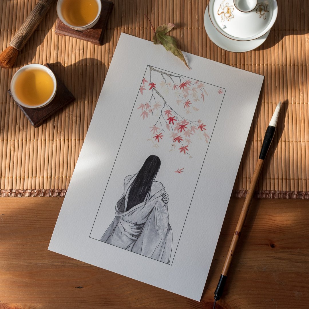 Art Print Pattern inspired by Mo Dao Zu Shi / A4 / Directly from the Artist - 海报/装饰画/版画 - 纸 红色