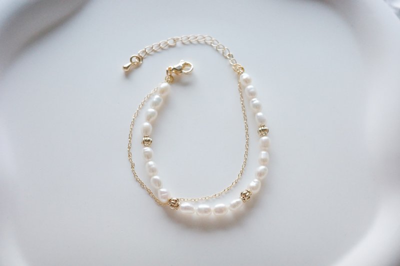 宇宙之间系列 | 白昼的诗篇 | 手作珍珠手链 - 手链/手环 - 珍珠 白色