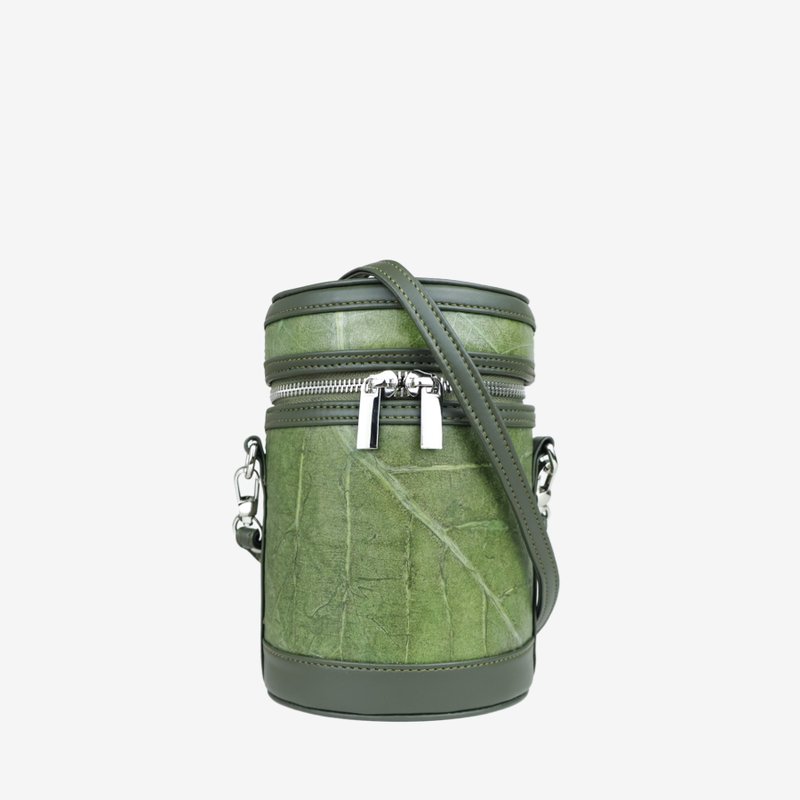 圆形侧背包 绿色 (Mary-go-round) - 化妆包/杂物包 - 植物．花 绿色