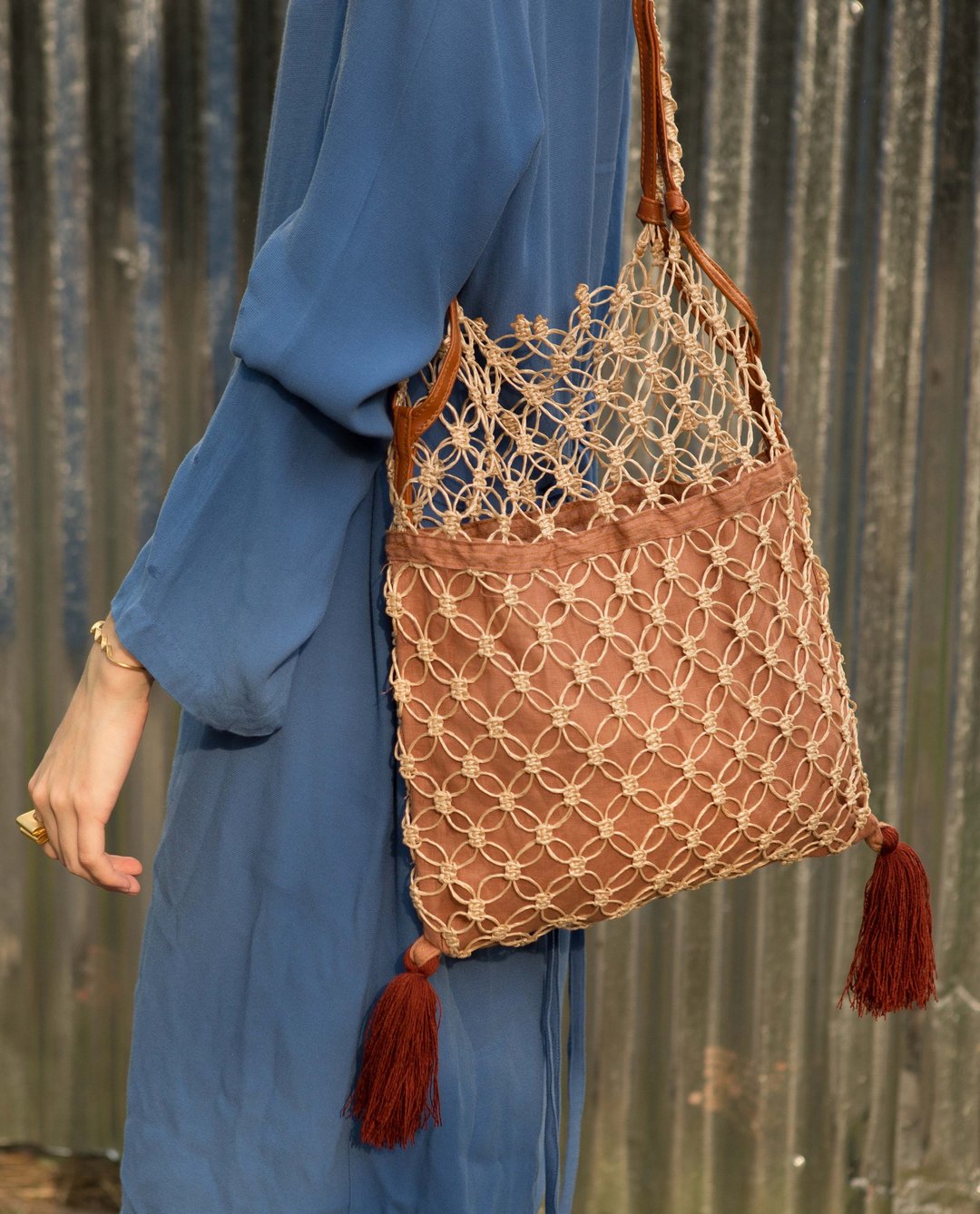 BRICK NITTO TOTE - 手提包/手提袋 - 棉 橘色