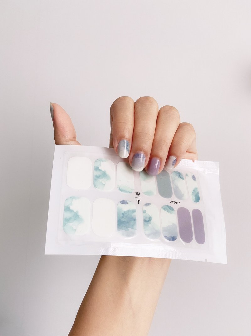 一贴即用。指甲贴。蓝色大理石。无毒无害无味 - 其他 - 其他材质 多色