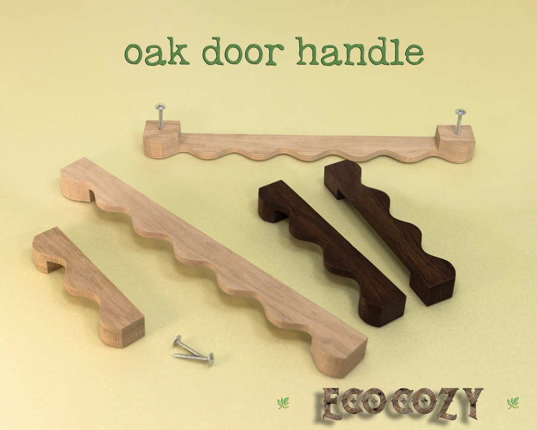 wooden wavy handles +screws for cabinet door, drawers, desk - 其他家具 - 木头 白色