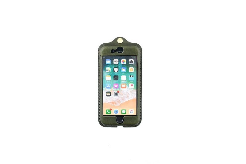日本制【Takumicsタクミクス】iPhone 7 8 SE 全皮革手机套 - 手机壳/手机套 - 真皮 绿色