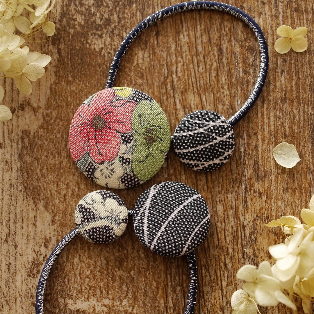 Happy Hair Ornament Kimono Hair Tie Premium Umebun Silk - 发饰 - 丝．绢 多色