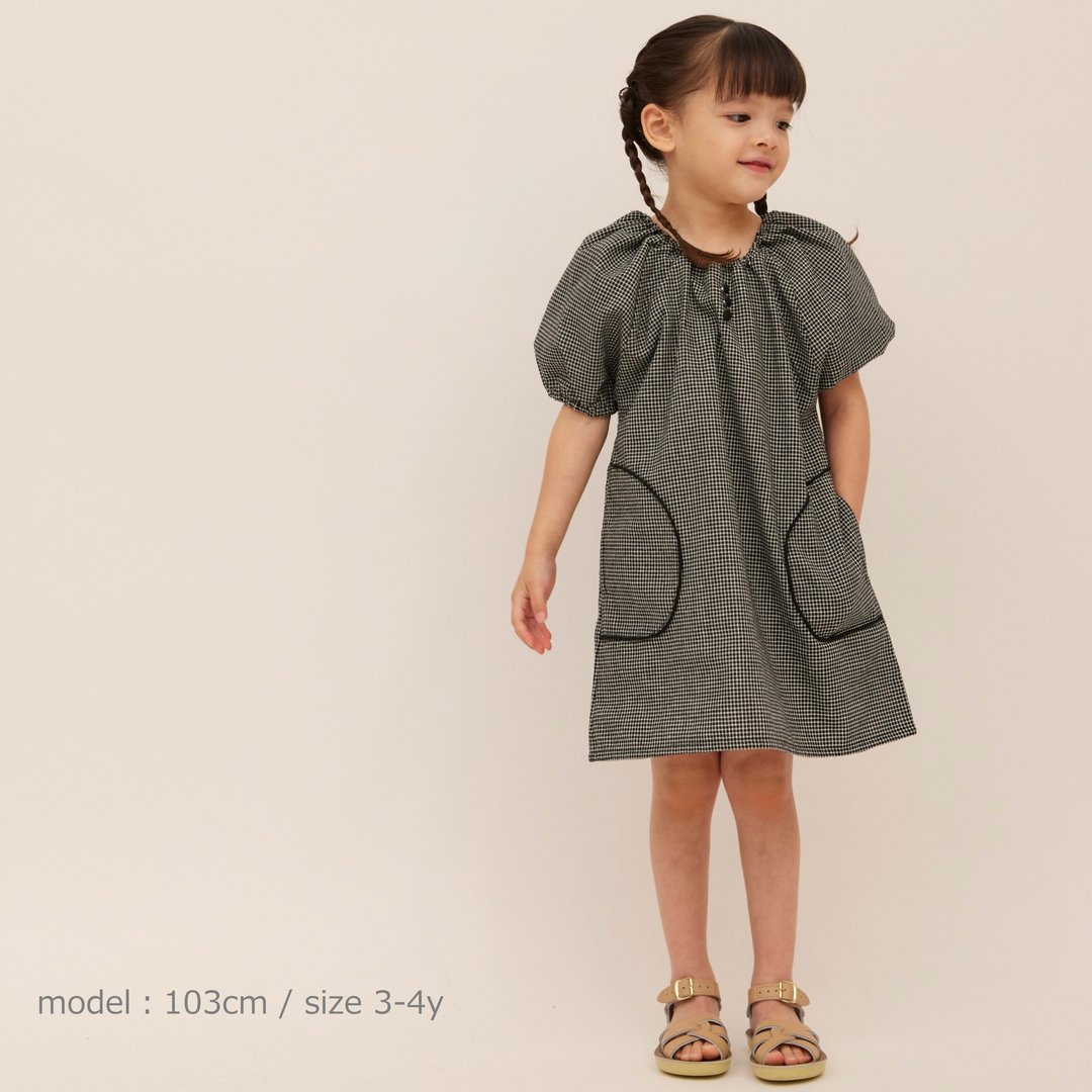 连身裙 P10 格纹 - 童装礼服/连衣裙 - 棉 