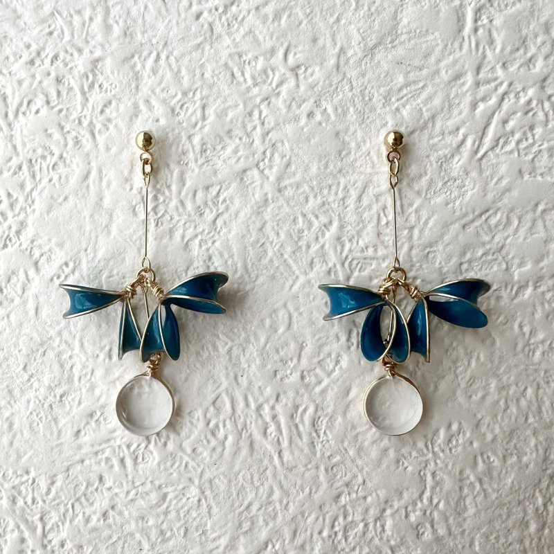 以花朵为灵感的金属丝配件 - 耳环/耳夹 - 其他金属 