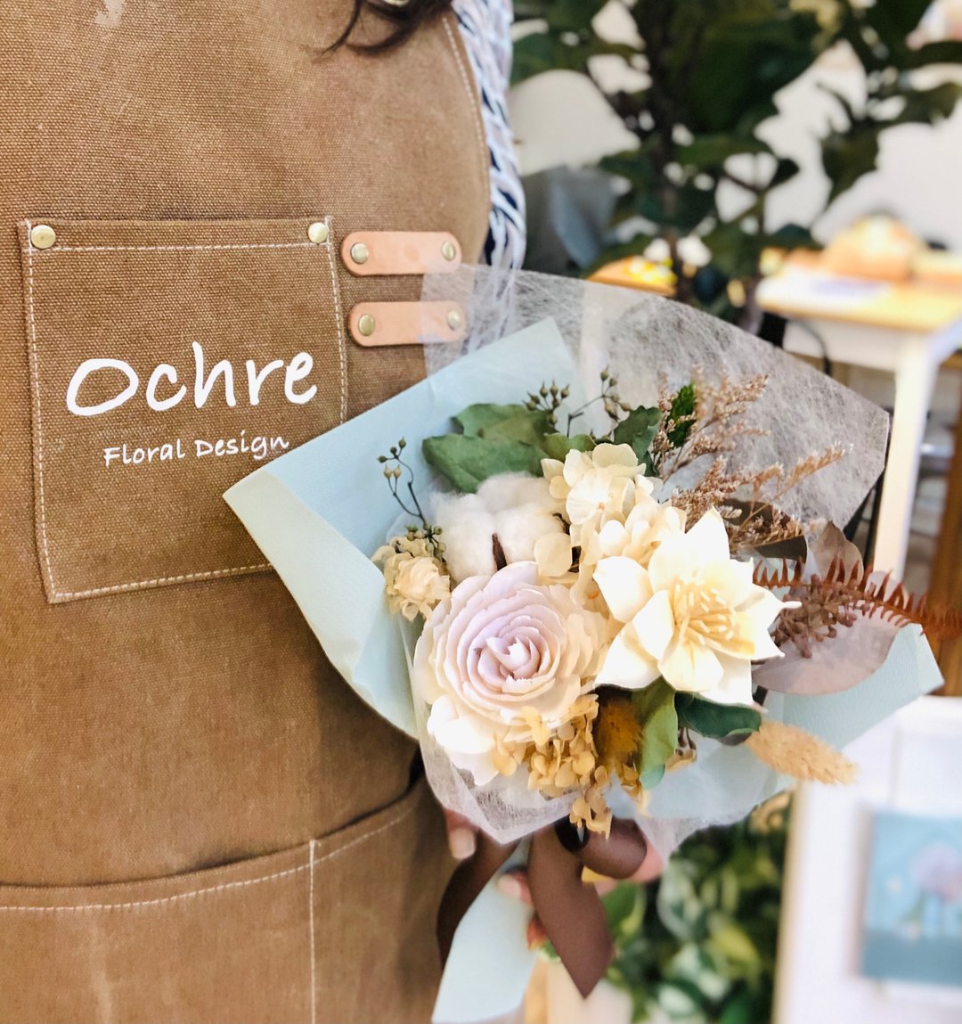 Ochre 各式花束-中型-蓝色系-干燥 韩式 毕业 情人 生日花束 - 干燥花/捧花 - 植物．花 绿色