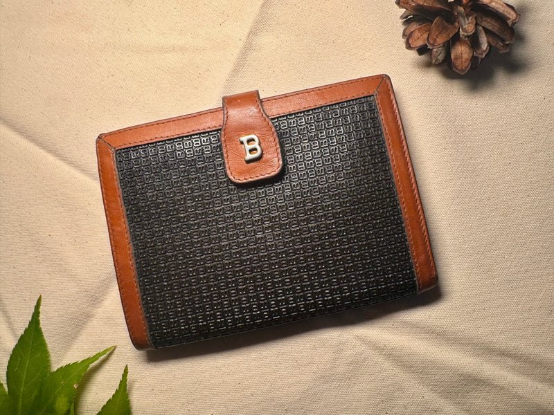 Bally国际版 棕色真皮 pvc 口金短夹 - 皮夹/钱包 - 真皮 咖啡色