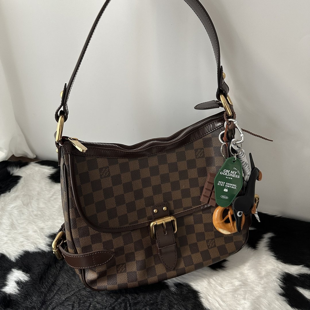 中古包 LOUIS VUITTON 路易威登 棋盘格 Gemini 肩背包 - 侧背包/斜挎包 - 真皮 咖啡色