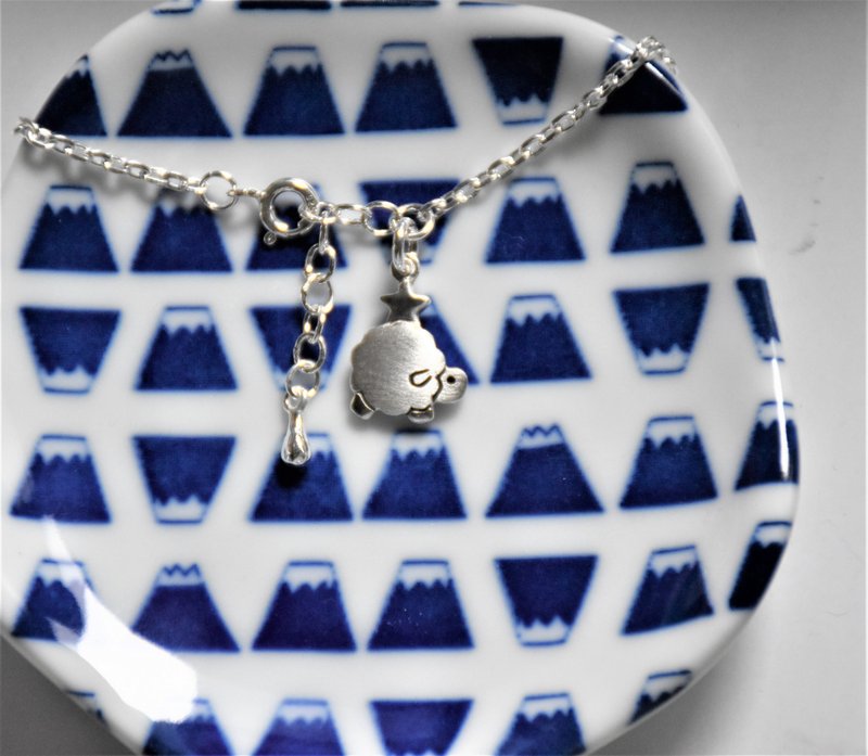 **~ 带着星星的羊 + 纯银手链 + 延长练 ~**纯手作 - 手链/手环 - 纯银 银色