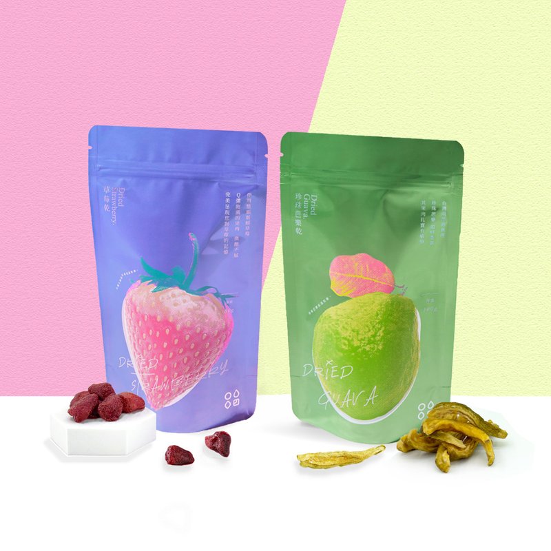 【团购组/免运】微糖热销口味|草莓干/芭乐干|12包入/各6包 - 水果干 - 其他材质 
