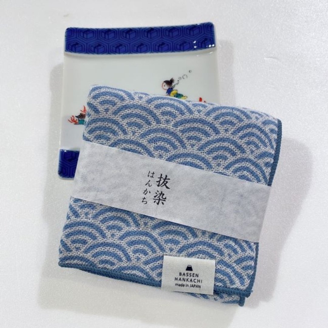 今治拔染三重纱方巾-青海波 - 手帕/方巾 - 棉 
