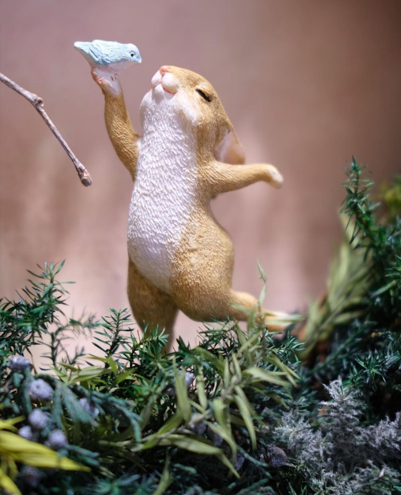 加购 梦想高飞兔兔 - 干燥花/捧花 - 粘土 蓝色