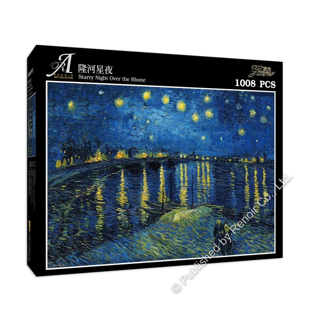 雷诺瓦拼图文化坊/隆河星夜/1008片拼图/梵谷/夜光 - 拼图 - 纸 
