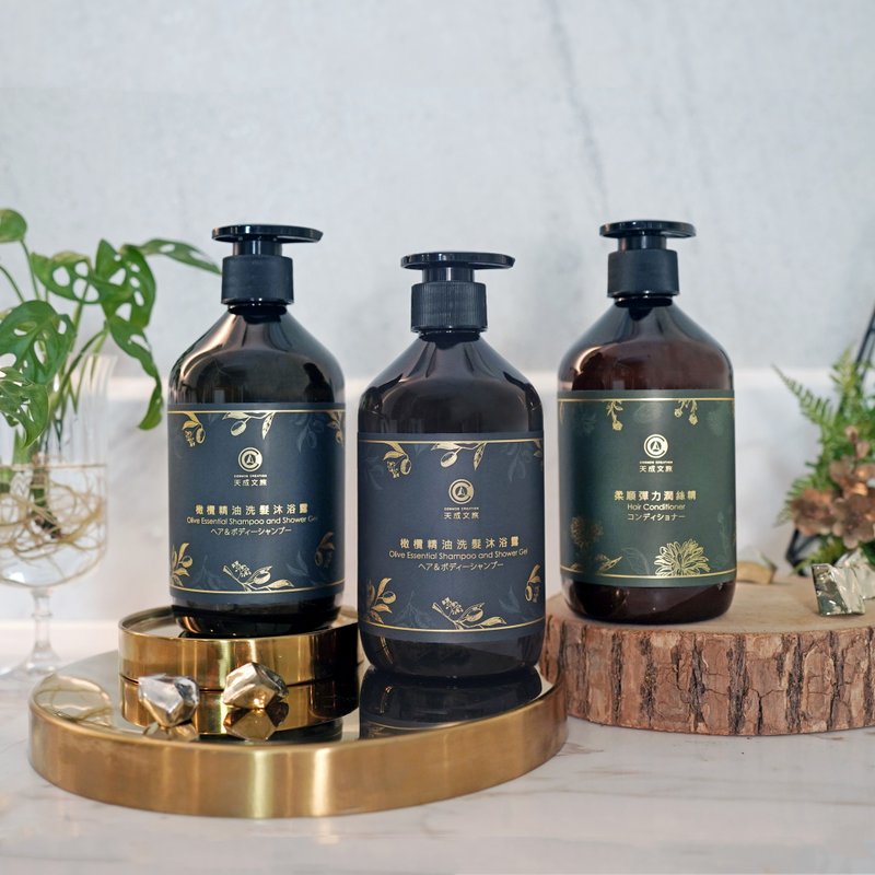 天成文旅精萃沐浴润丝特选套组 - 沐浴用品 - 浓缩/萃取物 金色