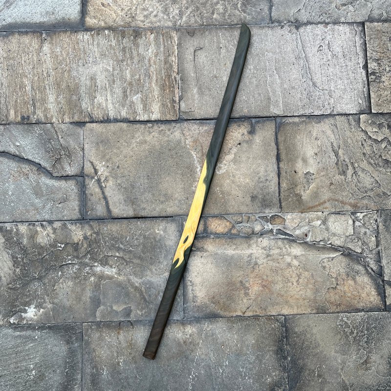 我贩剑　逆刃刀　照匡　艺术木刀手工魔剑　绿檀日本刀武士刀妖刀 - 摆饰 - 木头 绿色