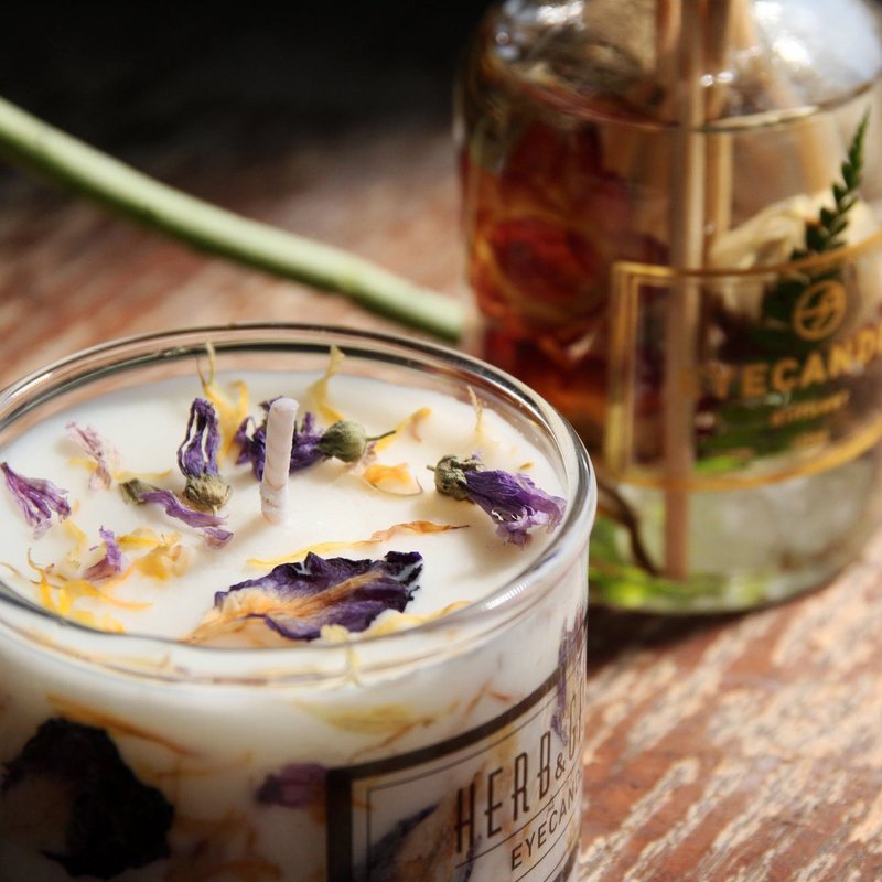 4 月・eye candle・调制花草扩香与精油蜡烛 - 蜡烛/香氛 - 精油 