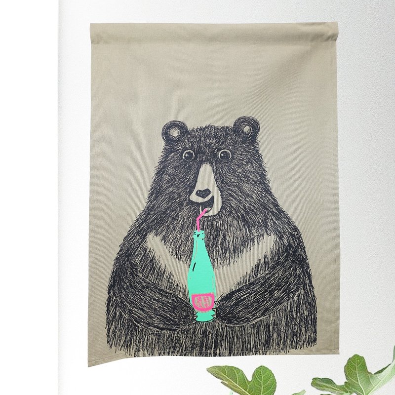 挂布画 - 黑熊汽水 - 海报/装饰画/版画 - 棉．麻 卡其色