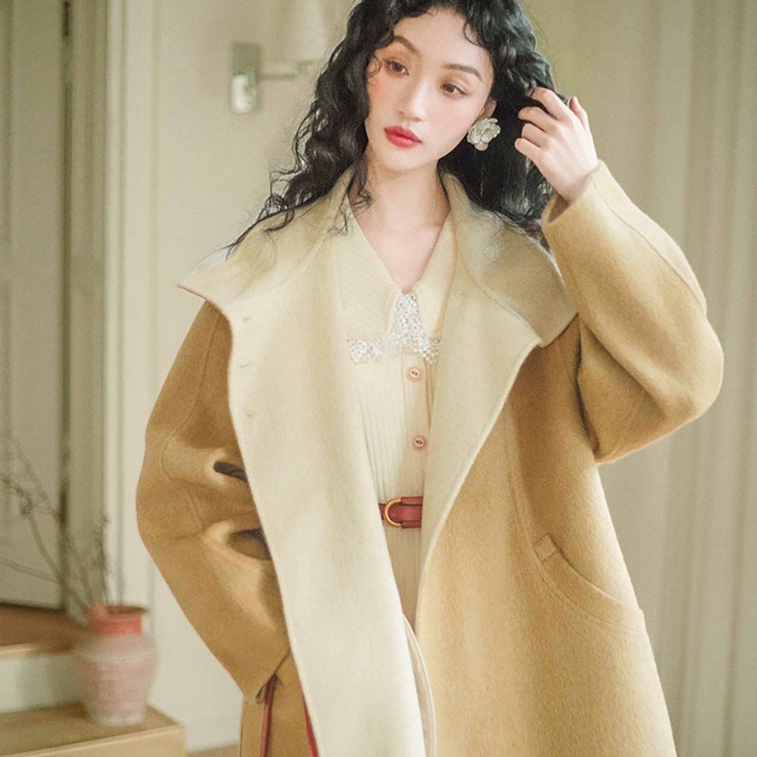 双面色羊毛双面呢大衣D2CH06537 - 女装休闲/机能外套 - 羊毛 多色