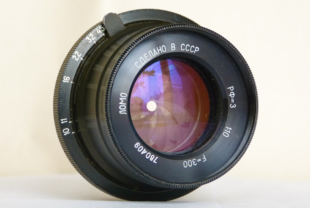 RF-3 10/300 苏联镜头，用于复制扩大机 18x24 厘米 LOMO 大画幅 - 相机 - 其他材质 黑色