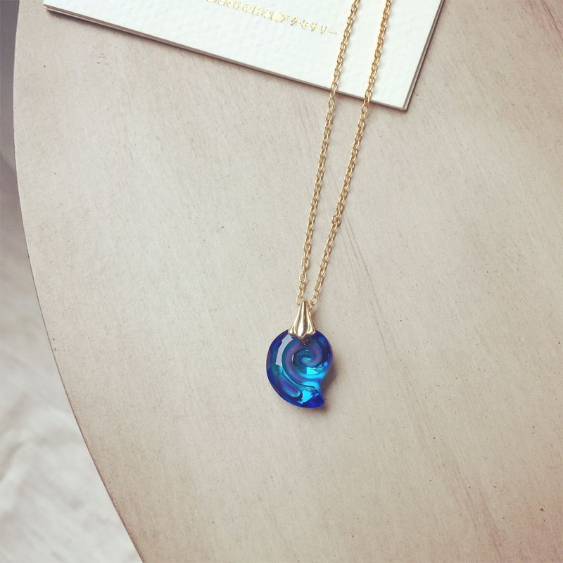 K14FG海之梦想石项链 - 项链 - 宝石 蓝色