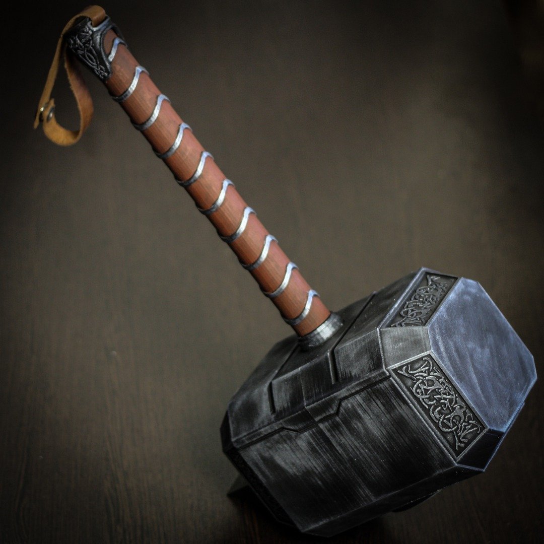 Thor Hammer | Hammer of Thor Cosplay Prop | Life Size Thor's Hammer - 摆饰 - 塑料 银色