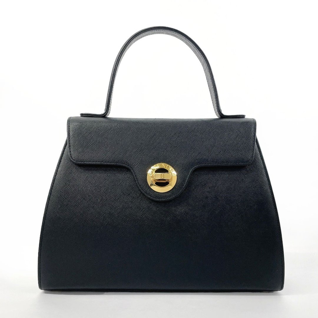 【日本直送 中古美品】Givenchy 手提包 标志 转扣 皮革 黑色 金色五金 古董 女仕 - 手提包/手提袋 - 真皮 黑色