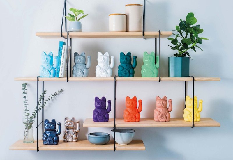 【夏日好礼】DONKEY PRODUCTS Maneki - Neko 幸运缤纷招财猫 - 摆饰 - 塑料 黄色