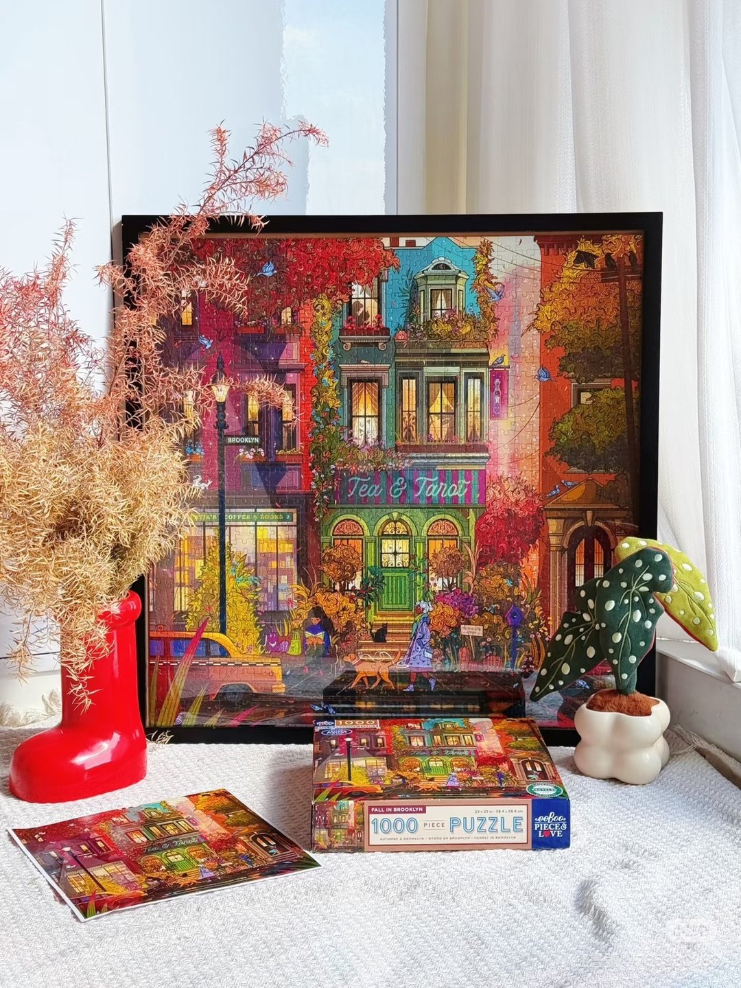 eeBoo1000 片拼图-Fall in Brooklyn 布鲁克林之秋 圣诞节 Christma - 拼图 - 纸 多色