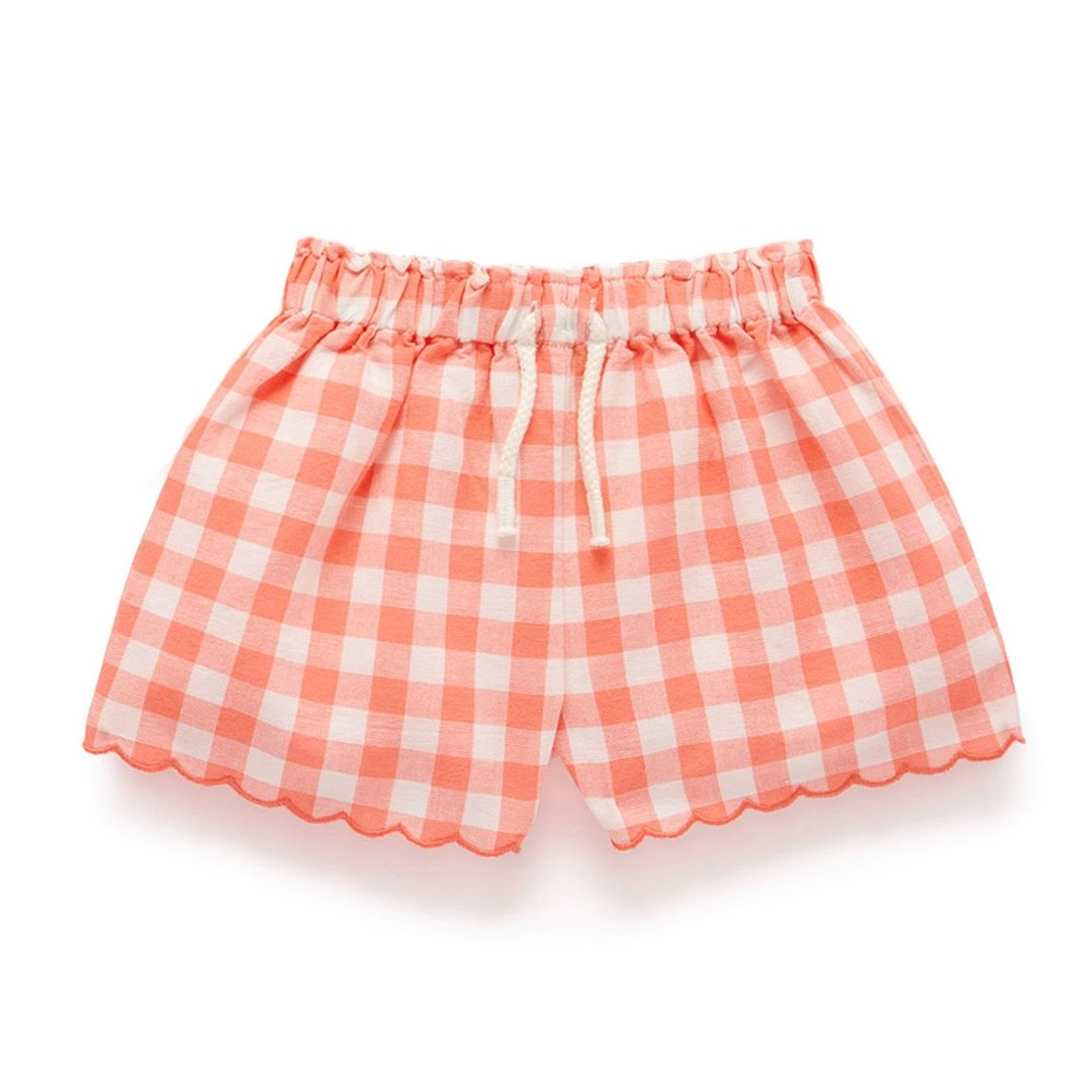 澳洲Purebaby有机棉女童装短裤12M-4T 珊瑚红 - 童装裤 - 棉 
