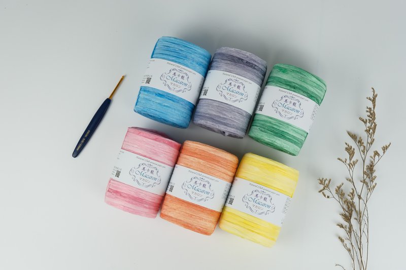 Macaron马卡龙纸线 200M 手艺材料 编织线材 台湾制 (10色可选) - 编织/刺绣/羊毛毡/裁缝 - 纸 多色