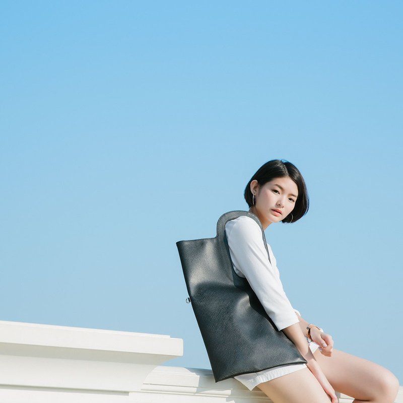 【Ａ４几何方块包】新版 - 侧背包/斜挎包 - 其他材质 黑色