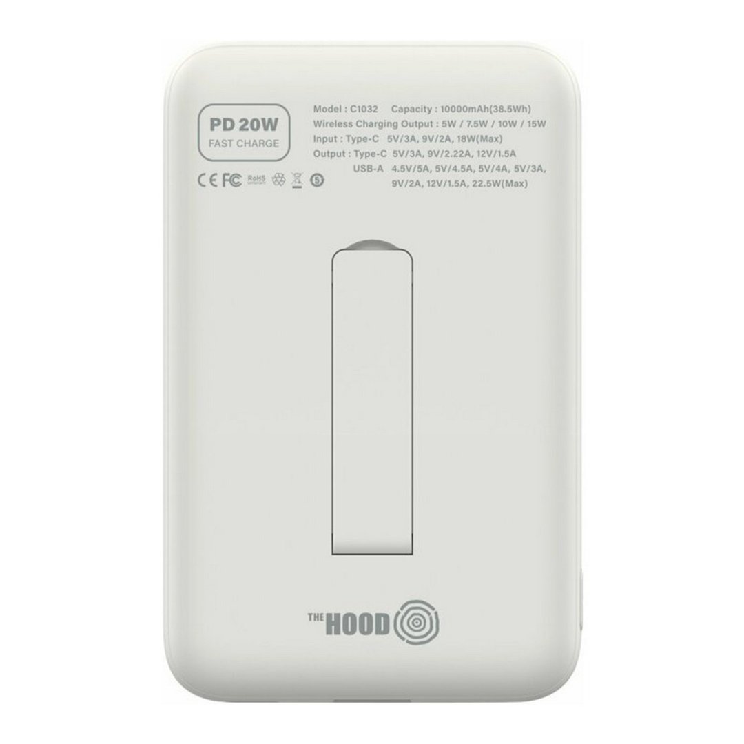 无线磁吸充电移动电源10000mAh (兼容MagSafe) PD3.0 20W支架座枱 - 充电宝/传输线 - 其他材质 白色