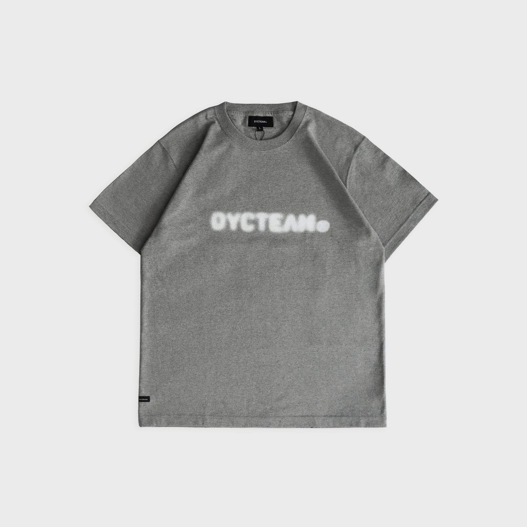 DYCTEAM - Blurred Sign loose tee (gray) - 男装上衣/T 恤 - 棉．麻 灰色