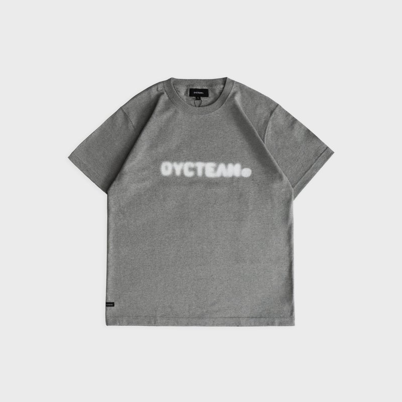 DYCTEAM - Blurred Sign loose tee (gray) - 男装上衣/T 恤 - 棉．麻 灰色