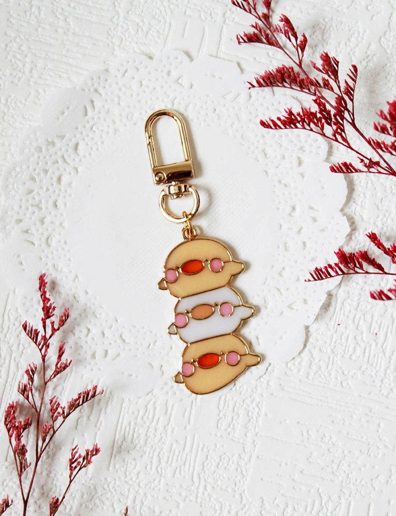 【钥匙圈/吊饰】叠叠鸡吊饰 - 钥匙链/钥匙包 - 树脂 多色