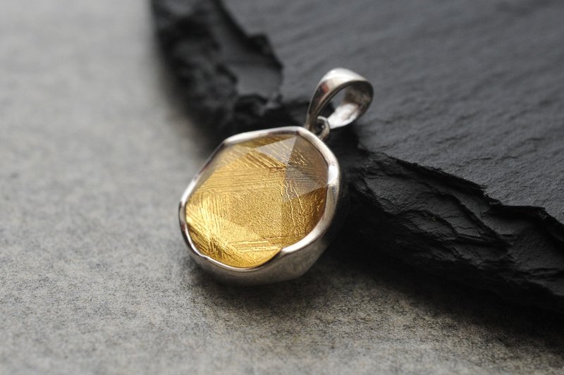 天铁大卫星 镍铁陨石 天铁项链  天然瑞典M铁 - 项链 - 贵金属 