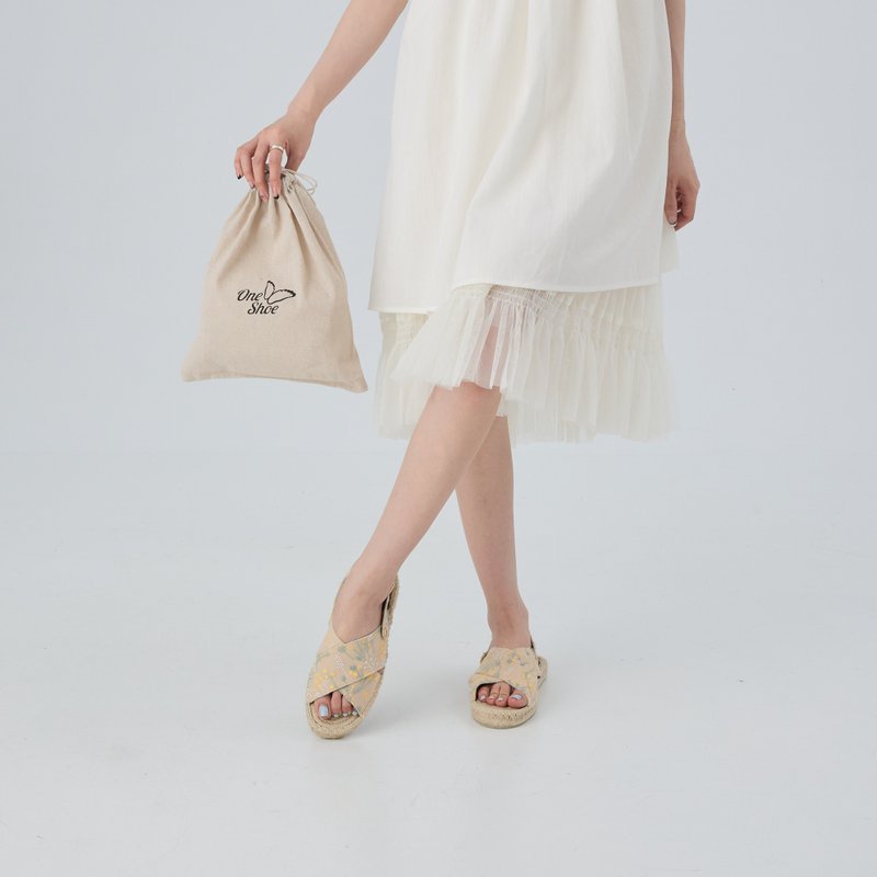 | 夏季新品・一鞋两穿 | 绿野仙踪 香米 草编鞋凉鞋 - 女款休闲鞋 - 棉．麻 