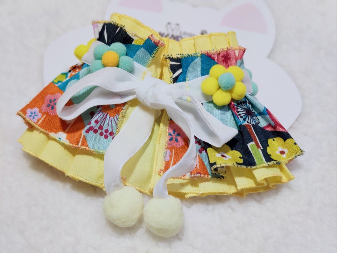 春天 花花 名字 造型颈饰 颈项 collar - 衣/帽 - 棉．麻 粉红色