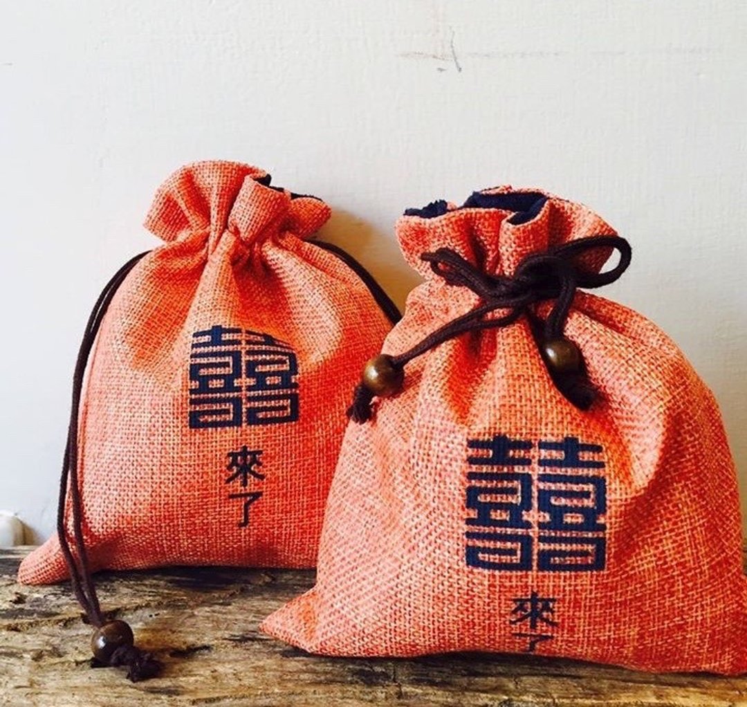 婚礼小物囍来了10入红茶茶包 - 茶 - 新鲜食材 红色