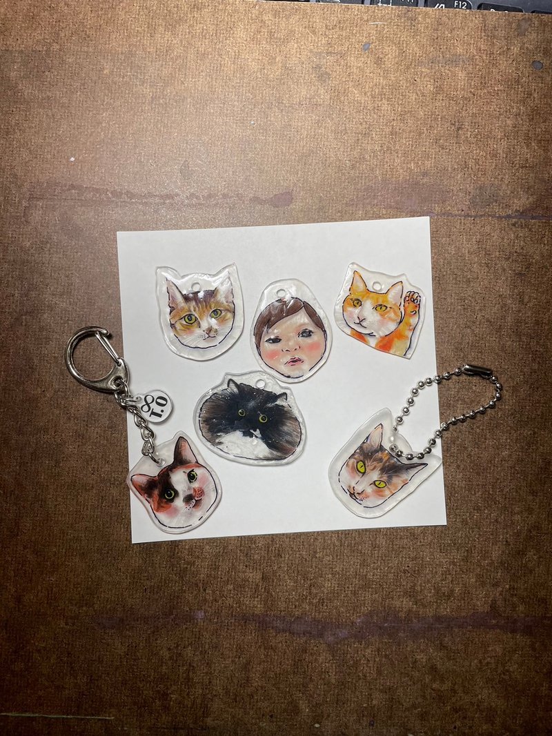 T.O定制手绘吊饰/礼物/钥匙圈/包包挂饰 - 吊饰 - 塑料 