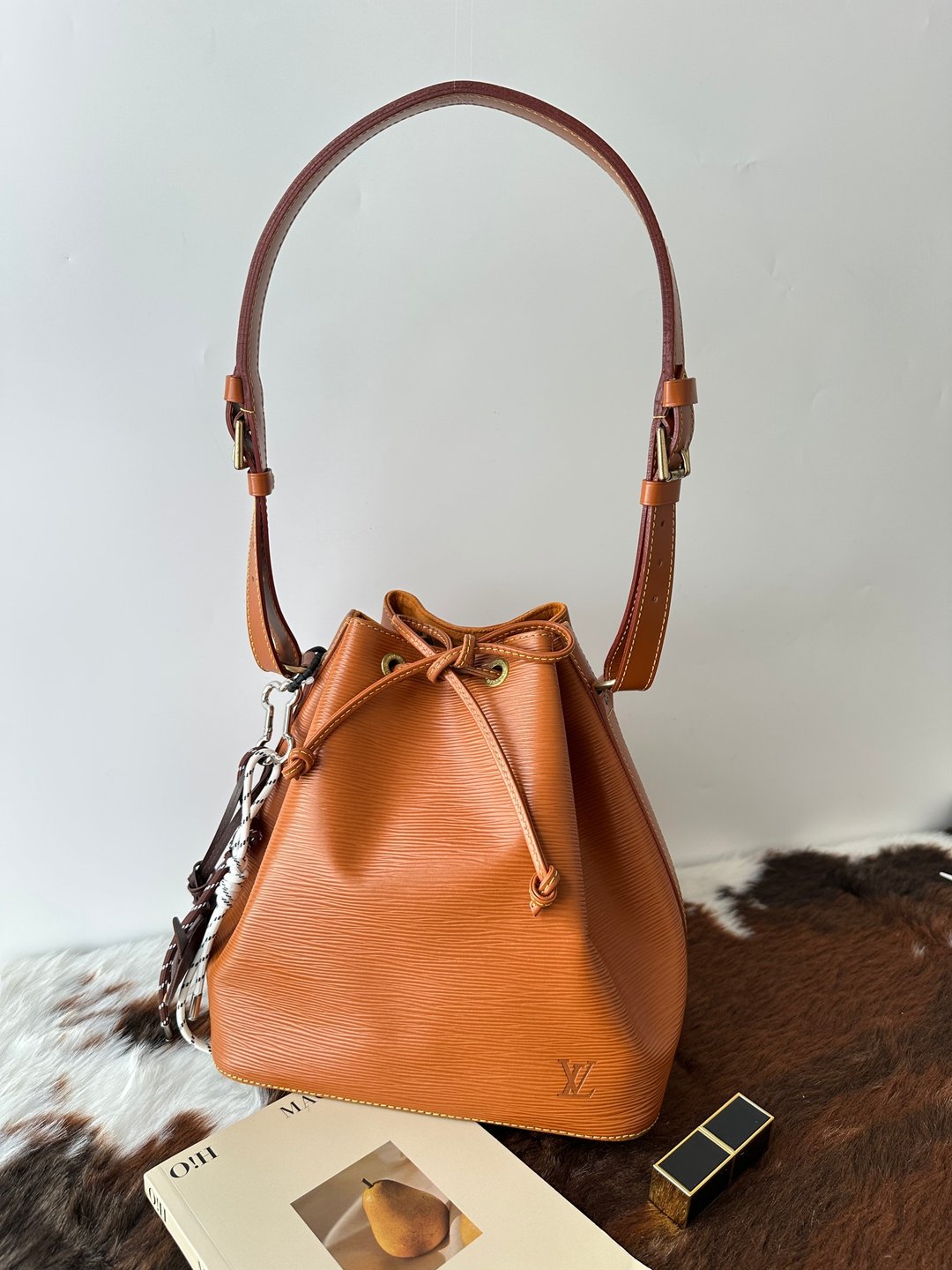 中古包 Louis Vuitton 路易威登 焦糖色 Epi 水波纹水桶包 - 手提包/手提袋 - 真皮 咖啡色