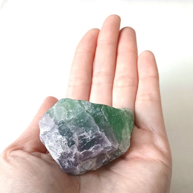 萤石-大颗-稳定情绪水晶-台湾限定 - 摆饰 - 水晶 绿色